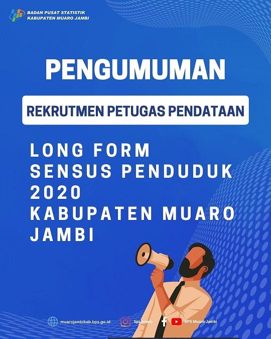 LF SP2020 Data Collection Officer Recruitment Results for Muaro Jambi Regency