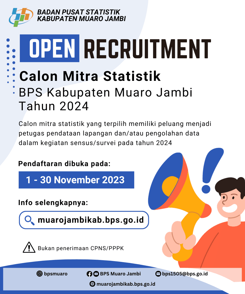 Open Recruitment Calon Mitra Statistik BPS Kabupaten Muaro Jambi Tahun 2024